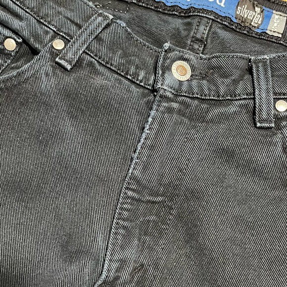 Levi’s Vintage 90’s Silver Tab Relaxed Barrel Leg Jean Black w/ Blue Undertone - Picture 16 of 16